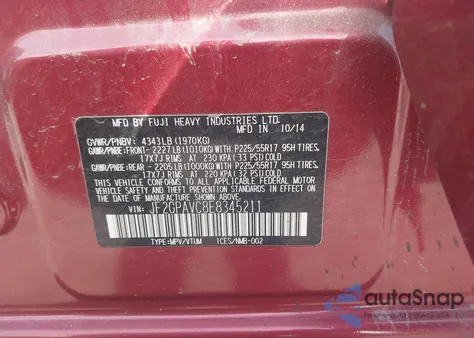 2014 Subaru Xv Crosstrek 2.0I Premium z USA, uszkodzony, nr VIN JF2GPAVC8E8345211